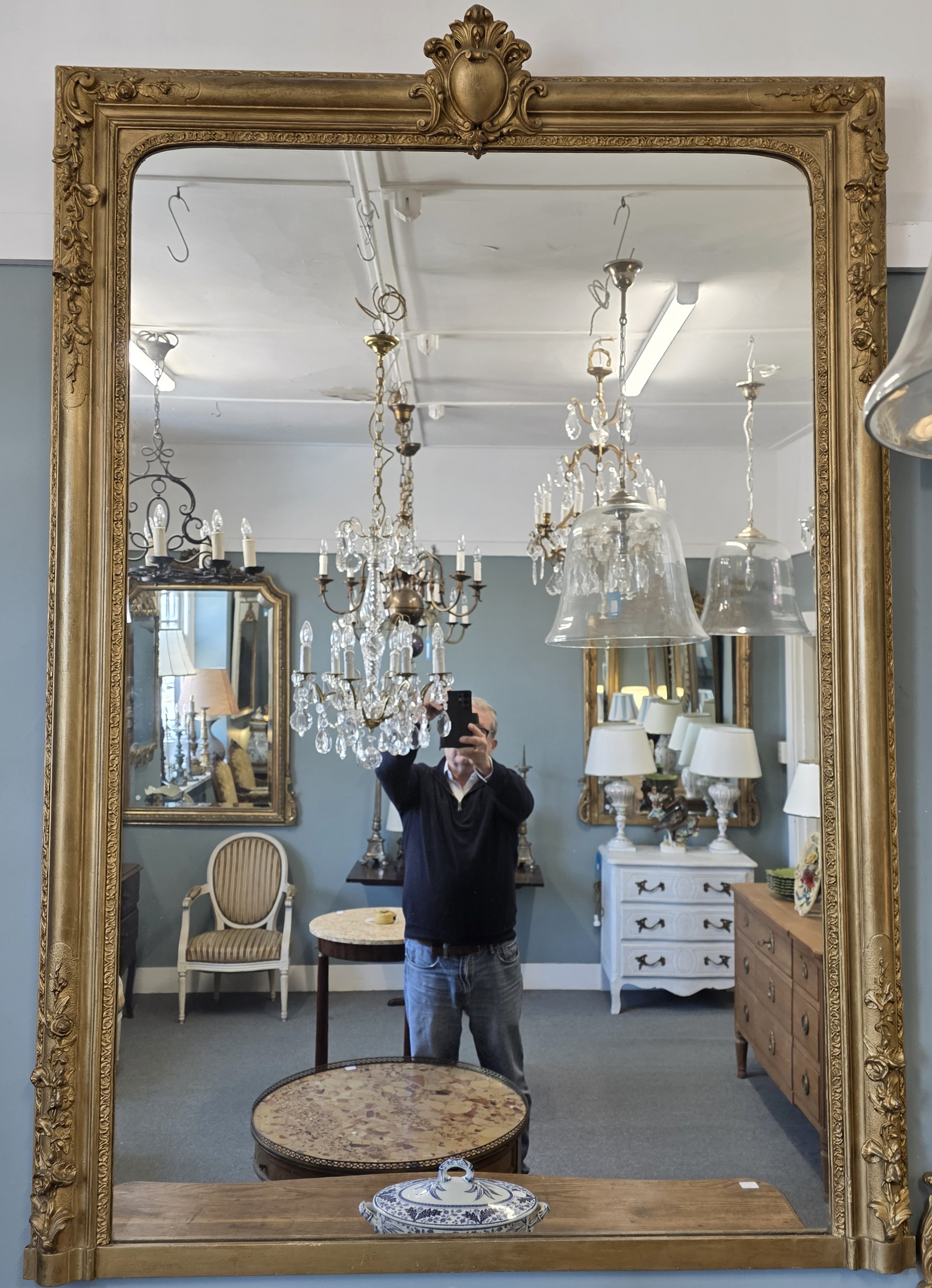 A French Napoleon III Mantle Mirror